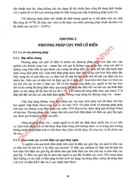 BÀI GIẢNG PHÂN TÍCH ĐIỆN HÓA DÙNG CHO SINH VIÊN CHUYÊN HÓA ĐẠI HỌC ĐÀ NẴNG LÊ THỊ MÙI (SCANNED VERSION)