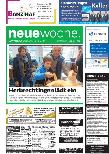 08.11.2017 Neue Woche