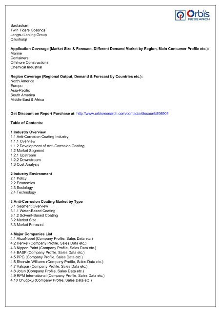 Anti-Corrosion Coating Market to Partake Significant Development During 2018 - 2023