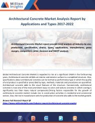 Architectural Concrete Market Analysis Report by Applications and Types 2017-2022