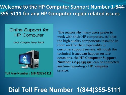 1(844)355-5111 HP Computer Support Phone Number