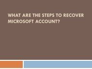 What Are The Steps to Recover Microsoft Account