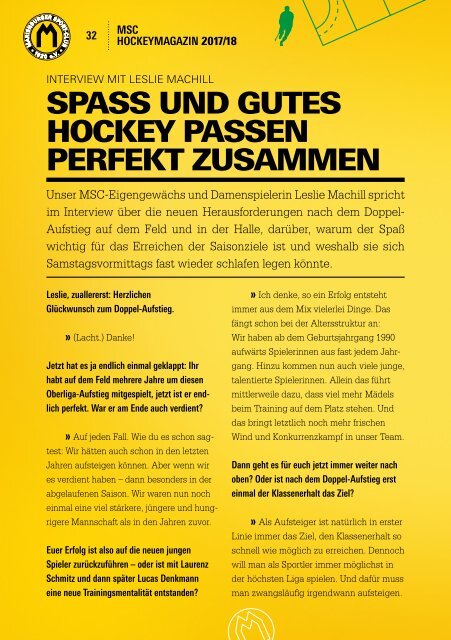 MSC Hockeymagazin 2017/18