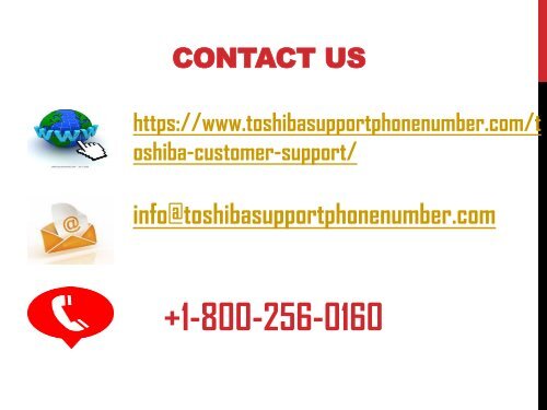 Toshiba Customer Support Number 1-800-256-0160