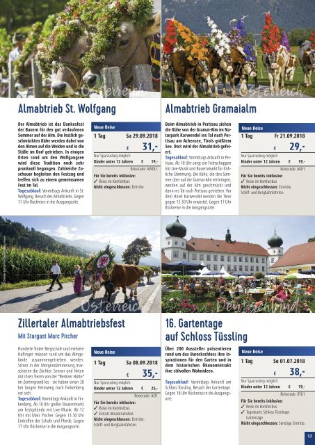 Sieghart Reisen Sommerkatalog 2018 