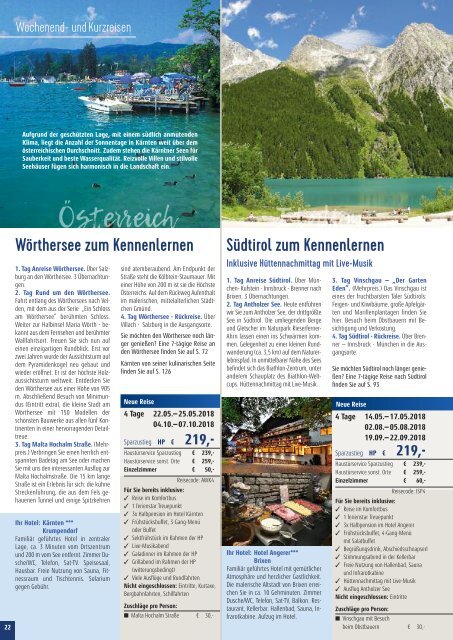 Sieghart Reisen Sommerkatalog 2018 