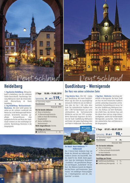 Sieghart Reisen Sommerkatalog 2018 