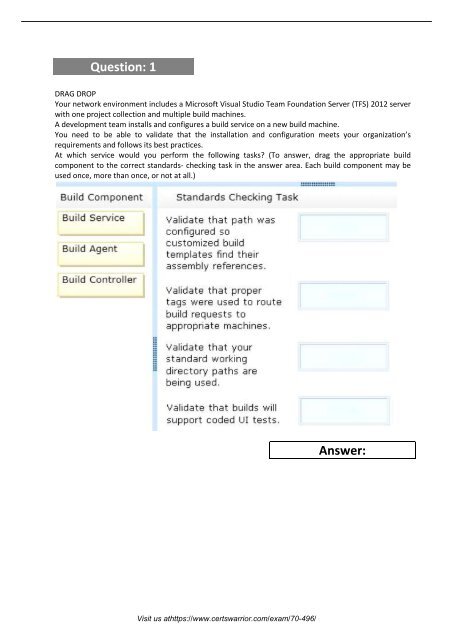 70-496 Exam Practice Software