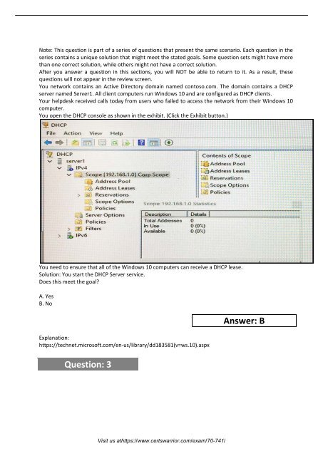 70-741 Exam Practice Software