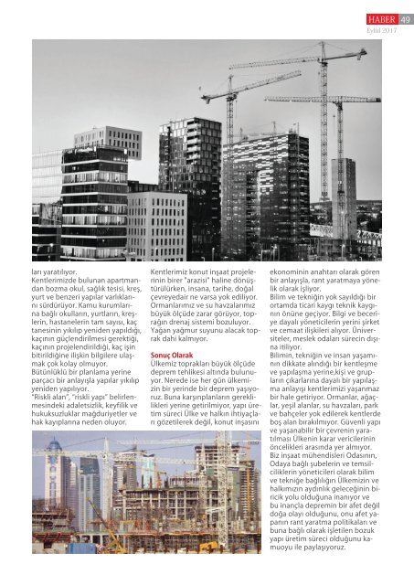 Yapı Denetim Çevre ve Şehircilik Dergisi