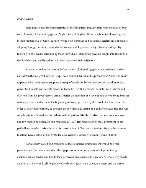 The Old and the Restless - The Egyptians and the Scythians in Herodotus' Histories by Robert J. Hagan