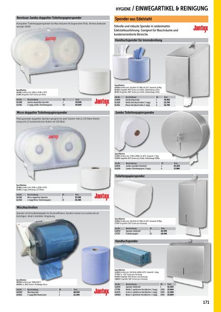 Reinigung & Einwegartikel_echsle gastro Katalog