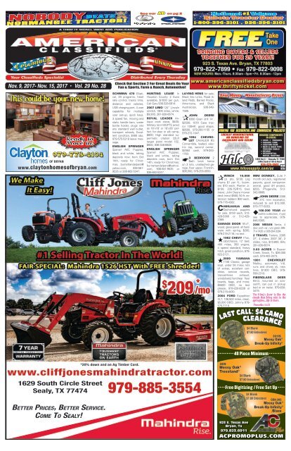 American Classifieds Nov. 9th Edition Bryan/College Station