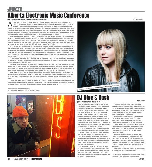 BeatRoute Magazine [AB] print e-edition - [November 2017]