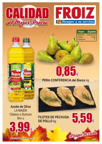 Folleto ofertas FROIZ del 8 al 28 de Noviembre 2017