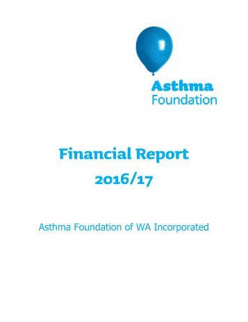 Asthma Foundation WA Financial Report FY17