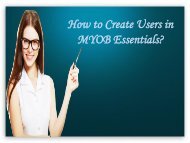 How to Create Users in MYOB Essentials?