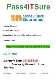 New Pass4itsure Microsoft 70-532 PDF Exam
