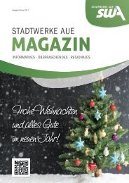 STADTWERKE AUE MAGAZIN  - Ausgabe Winter 2017