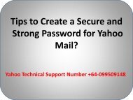 Tips to Create a Secure and Strong Password for Yahoo Mail