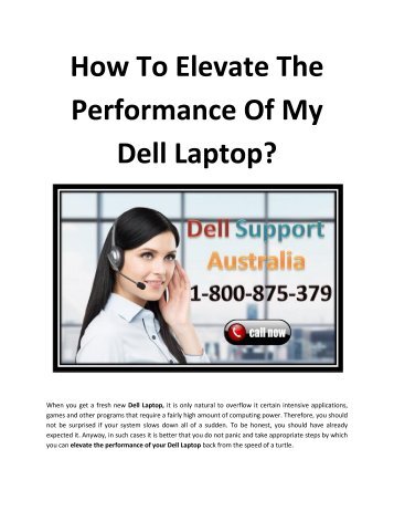 How to elevate the performance of my Dell laptop