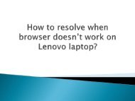How to resolve when browser doesn’t work on Lenovo laptop