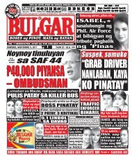 NOVEMBER 9, 2017 BULGAR: BOSES NG PINOY, MATA NG BAYAN