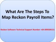What Are The Steps To Map Reckon Payroll Items?