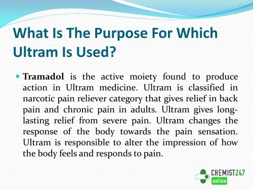 Get Relief From Mild To Extreme Pain With Ultram 