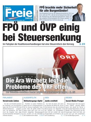 FPÖ und ÖVP einig bei Steuersenkung