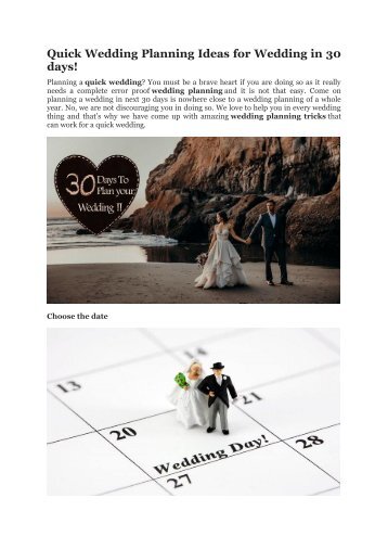 Quick Wedding Planning Ideas for Wedding in 30 days.pdf