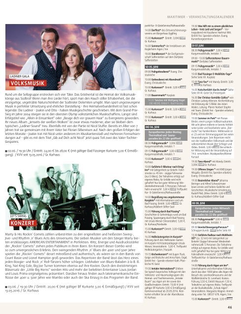 wasistlos Bad Füssing Magazin Juni 2016