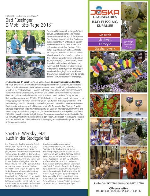 wasistlos Bad Füssing Magazin Juni 2016