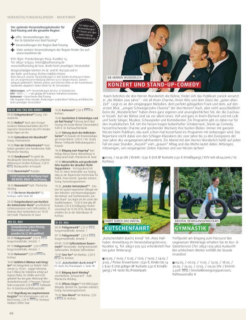 wasistlos Bad Füssing Magazin Mai 2016