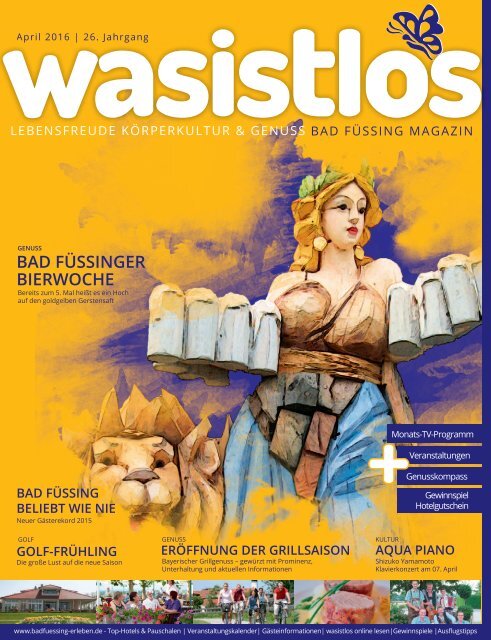 wasistlos Bad Füssing Magazin April 2016