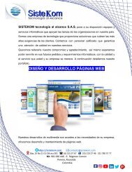 Portafolio de Servicios Sistekom S.A.S