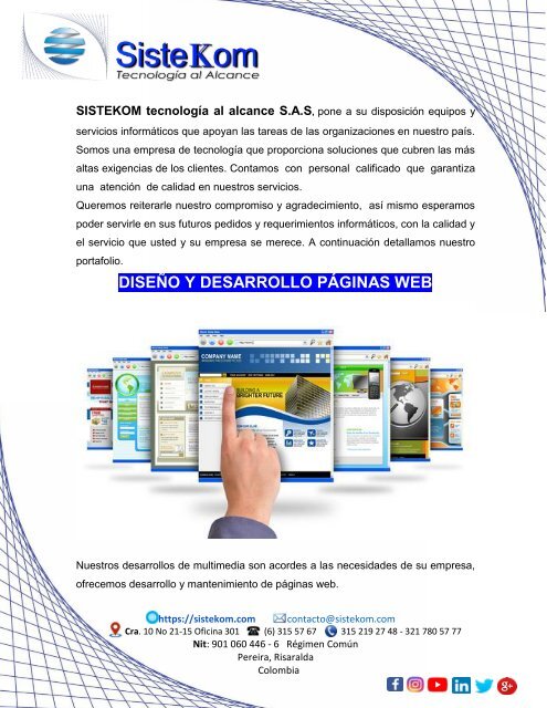 Portafolio de Servicios Sistekom S.A.S