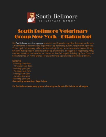 South Bellmore Veterinary Group New York - Oftalmologi