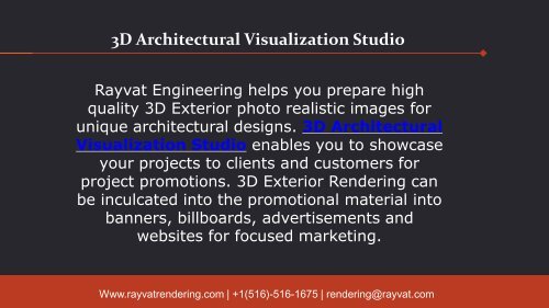 3D Architectural Visualization Studio