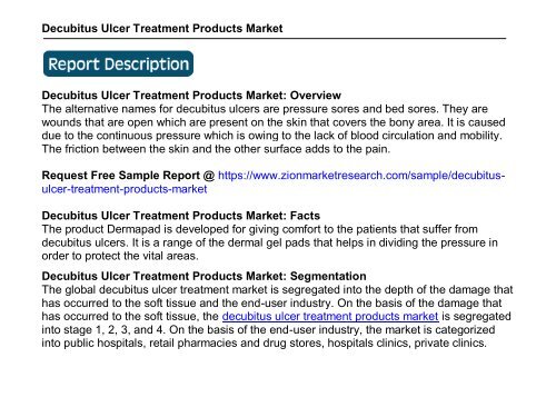 Global Decubitus Ulcer Treatment Products Market, 2016–2024