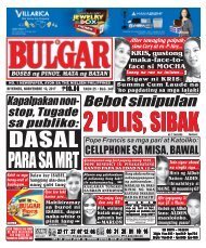 NOVEMBER 10, 2017 BULGAR: BOSES NG PINOY, MATA NG BAYAN