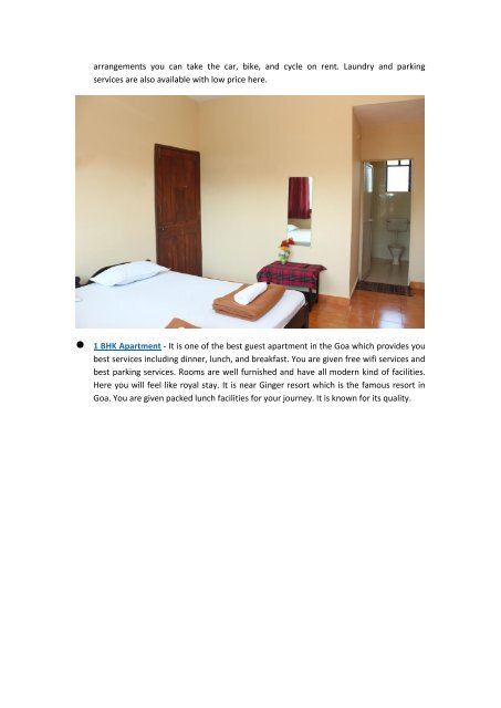 Topmost Thrilling and Luxury Filled Stay in Goa, Apartments in Goa