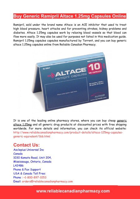 Price of altace