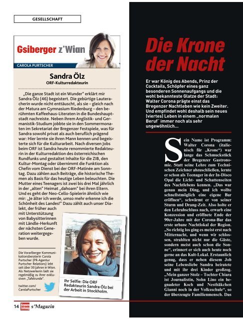 s'Magazin usm Ländle, 12. November 2017
