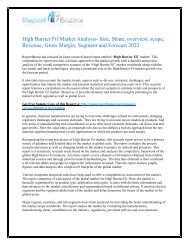 High Barrier Fil Market Size, Share, Trends, History, Gross Margin and Forecasts To 2017