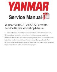 Yanmar ViO45-5, ViO55-5 Excavator Service Repair Workshop Manual