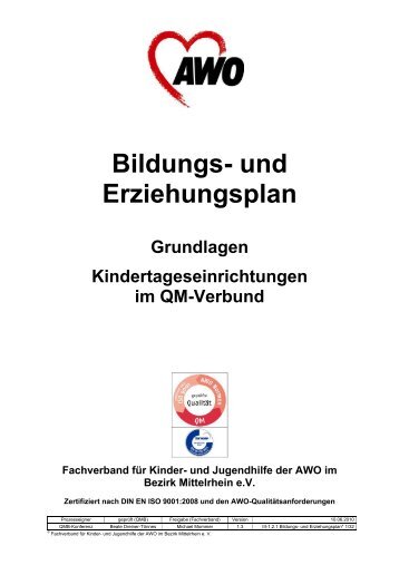 Bildungs- und Erziehungsplan - AWO Kreisverband Aachen Land eV