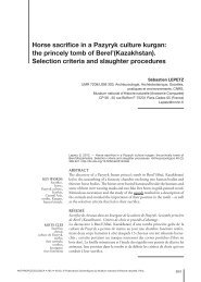 The role of horses in Scythian funeral rituals (Sebastien Lepetz)