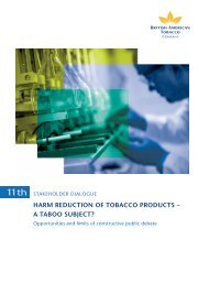harm reduction of tobacco products Ã¢ÂÂ a taboo subject?