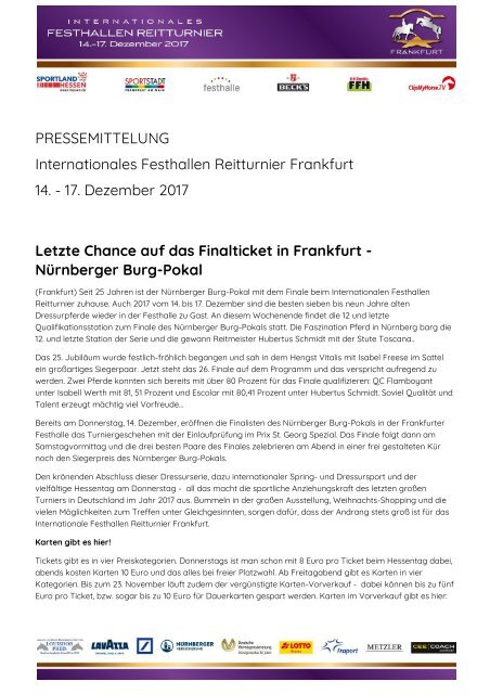 2017-11-05 Letzte Chance auf das Finalticket in Frankfurt - Nürnberger Burg-Pokal